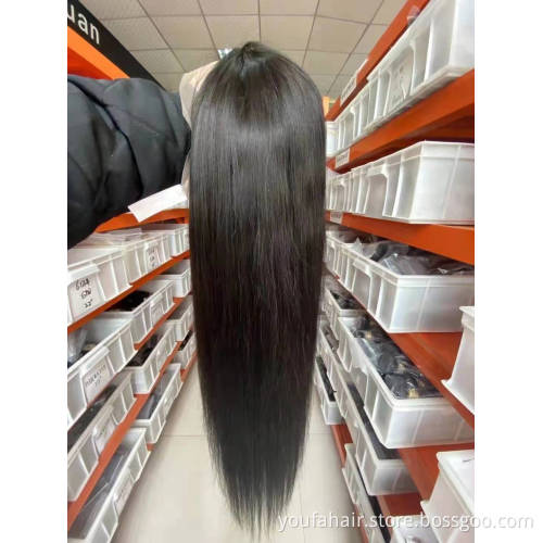 Wholesale 150 Density Hd Lace Front Wig Straight Brazilian Virgin Hair Transparent Lace Closure Human Hair Wigs for Black Women